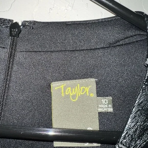 Taylor Women's Dress Size 10 Black / Pink - Picture 4 of 4